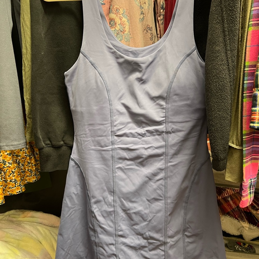 Shayna blue U-neck medium support romper.  Size s never worn